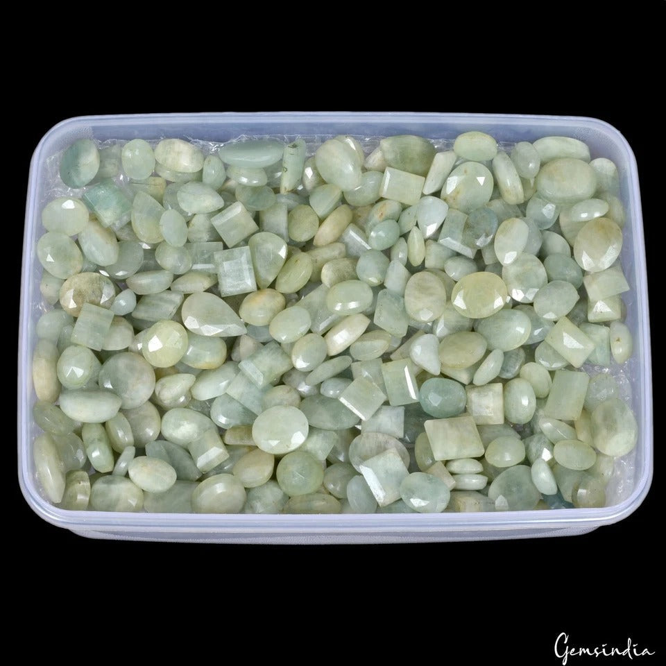 5000 Ct Natural Blue Green Beryl Aquamarine Mix Cut Loose Wholesale Gems~380 Pcs