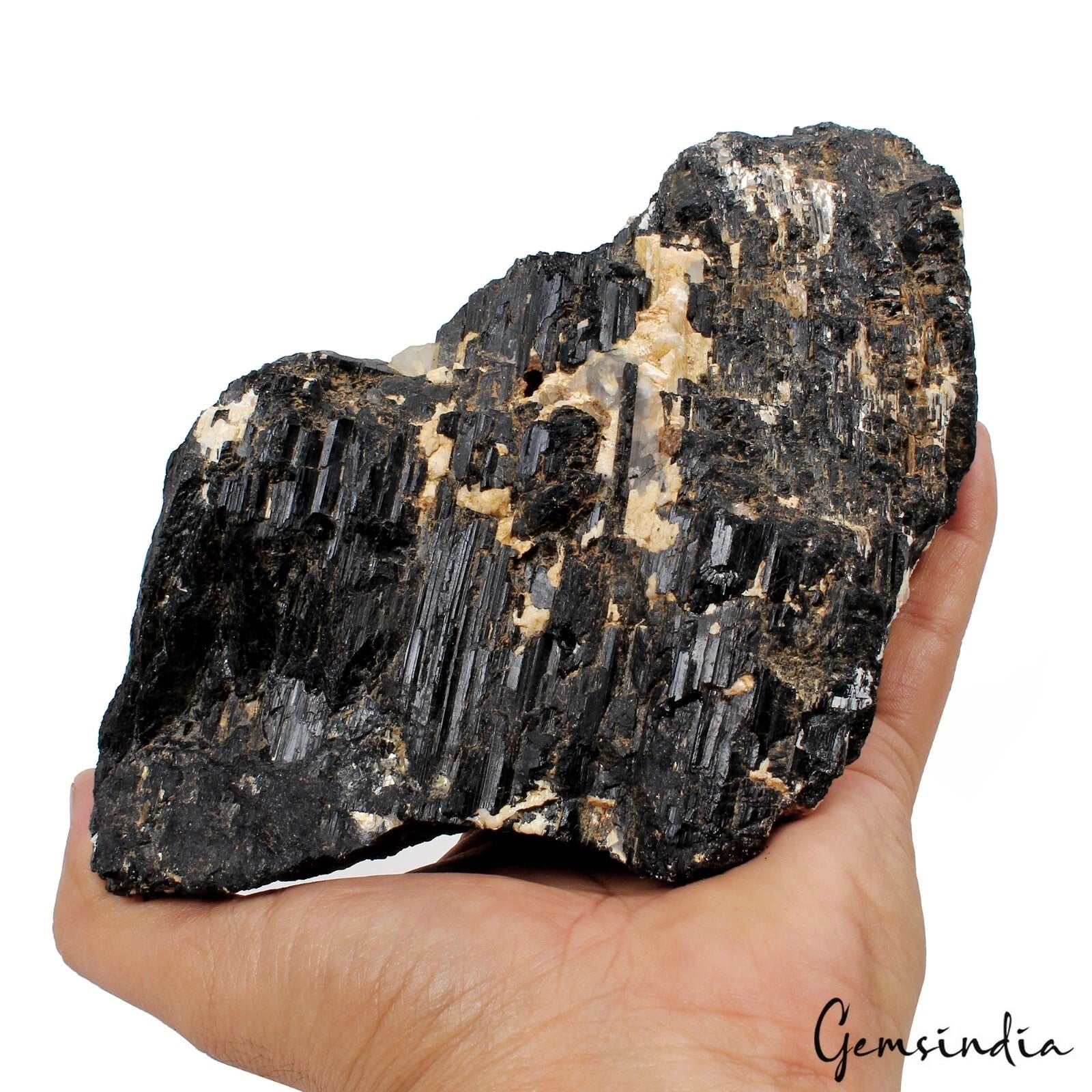 Tourmaline Rough Specimen, Black — 7.5 x 4.5 x 3.75 Inch, 2 Kg (10000 Ct)