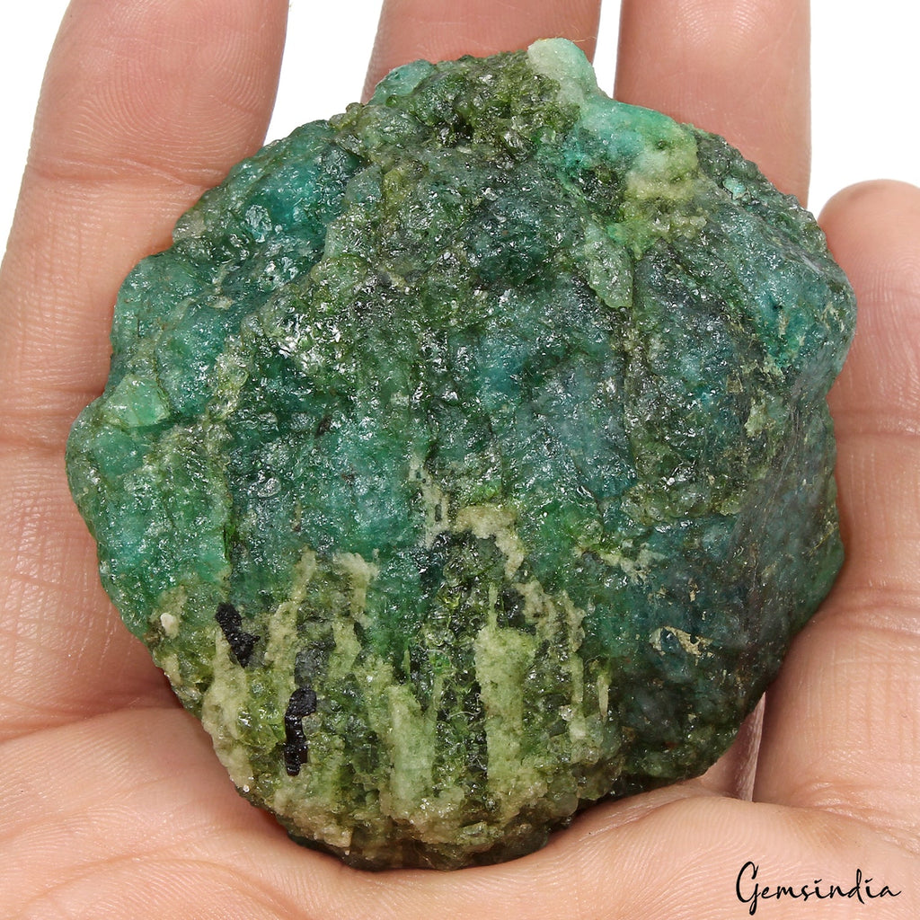 670 Ct Natural Green Emerald Uncut Raw Rough Crystal Mineral Rock Loose Gemstone