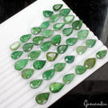 320Ct/39 Pcs Natural Brazilian Green Emerald Pear Cut Loose Gems Lot For Jewelry