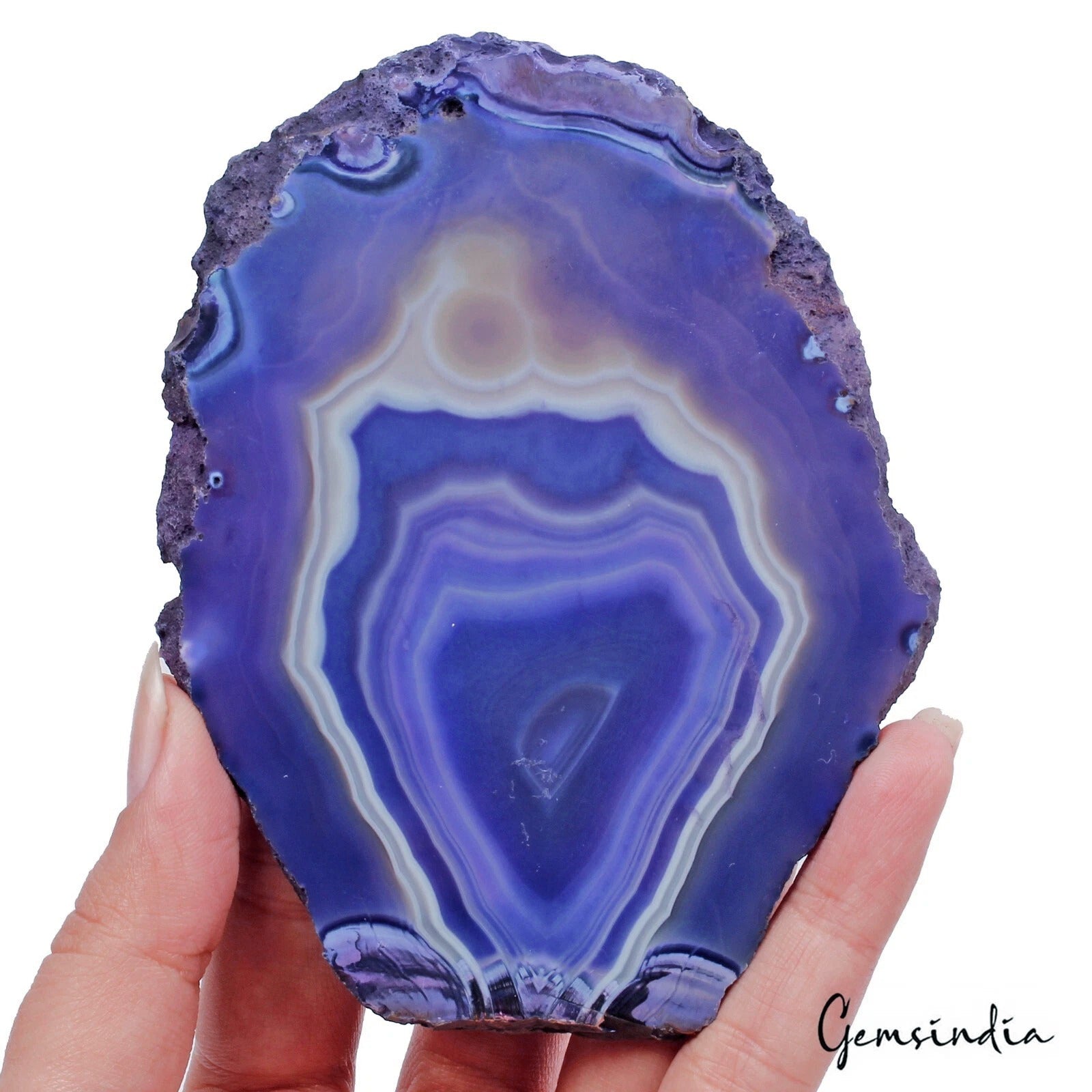 400 Cts Natural Bi Color Onyx Agate Slice Druzy Freeform Cabochon Geode Gemstone