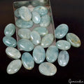 Blue Beryl Lot, Cabochon, Untreated — 23 Pieces, 28mm to 35mm, 1060 Ct, Brazil