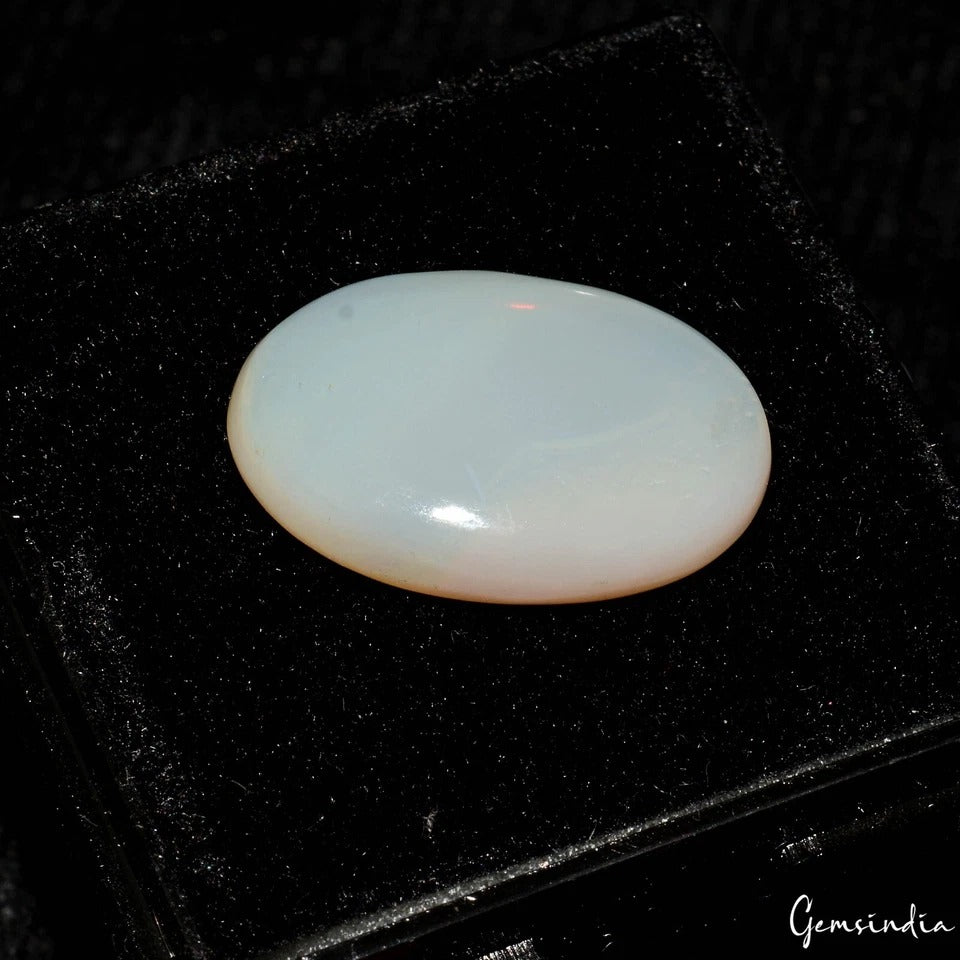 12.80 Cts Natural White Australian Opal Multi Shine Gemstone for Jewelry Making
