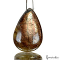 Certified 69.60 Cts Natural Brown Sapphire Pear Cabochon Drilled Bead/Briolette