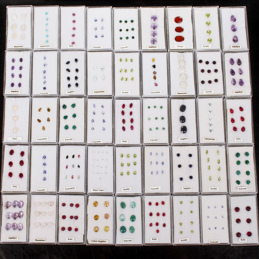 307Pcs Estate Genuine Semi Precious Loose Mix Cut Multi Gemstones Lot Collection
