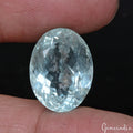 Certified 15.40 Cts Natural Untreated Blue Aquamarine Oval Loose Gem For Ring