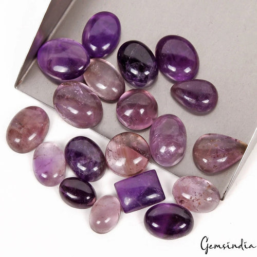 Amethyst Cabochon, Untreated, Purple — 14mm to 21mm, 250 Ct