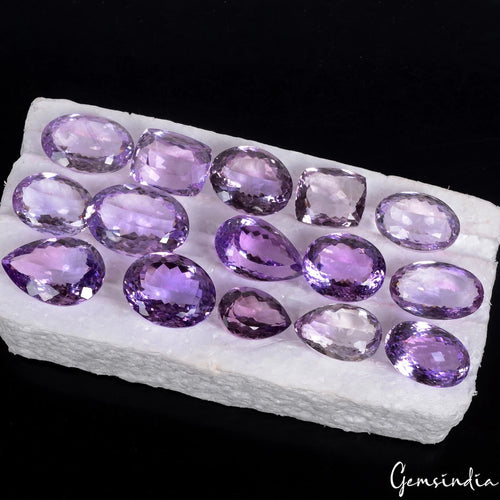 Amethyst Loose Gemstone, Untreated, Purple — 17mm to 25mm, 380 Ct, Brazil