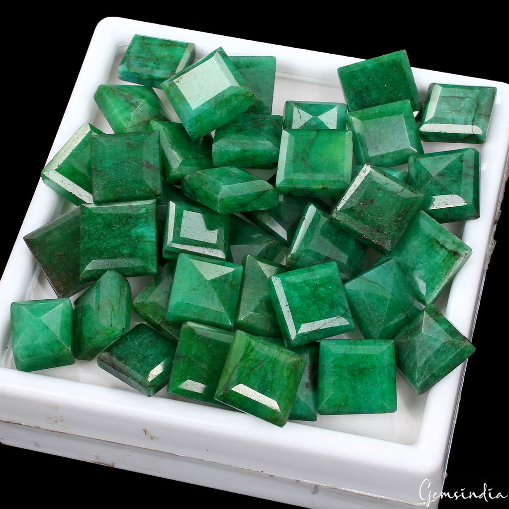 Natural 500 Ct Fine Cut Zambian Green Emerald Best Loose Gemstone Lot for Ring