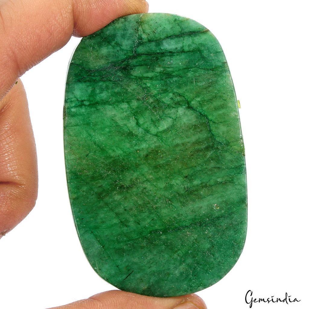 630 Ct Natural Green Brazilian Emerald Oval Cut Earth Mined Carving Loose Gems