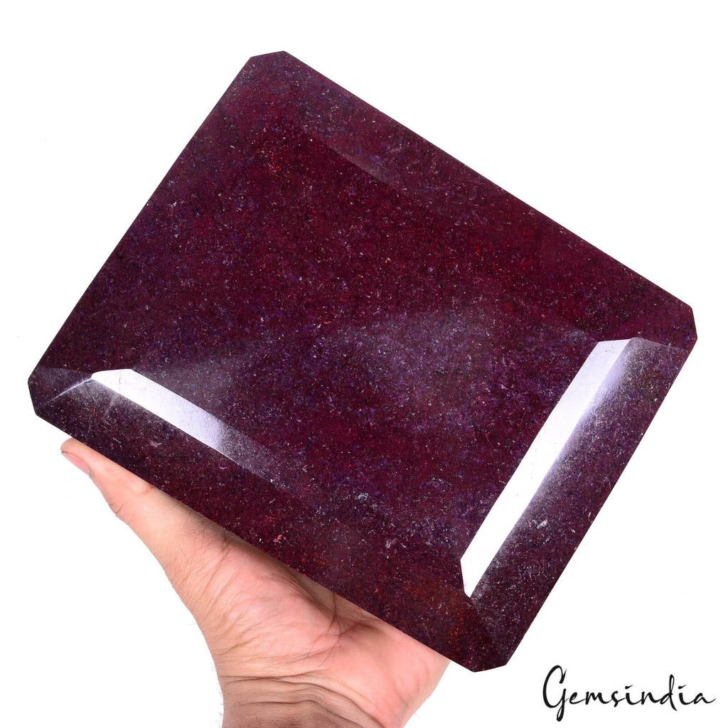Ruby Loose Gemstone, OcatgonCut, Color Enhanced — 8.25x6.5x4.5 Inches, 34700 Ct (6.94 Kg), Madagascar