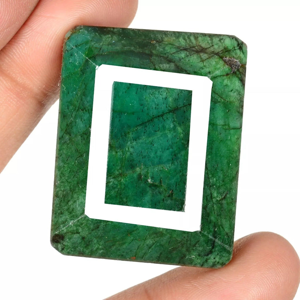 261.50 Ct. Natural Green Emerald Octagon Cut Earth Mined Pendant Size Gemstone