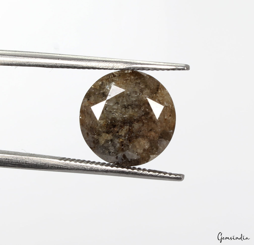 4.71 CT 100% Natural Loose Salt And Pepper Diamond, Round Brilliant Cut Diamond