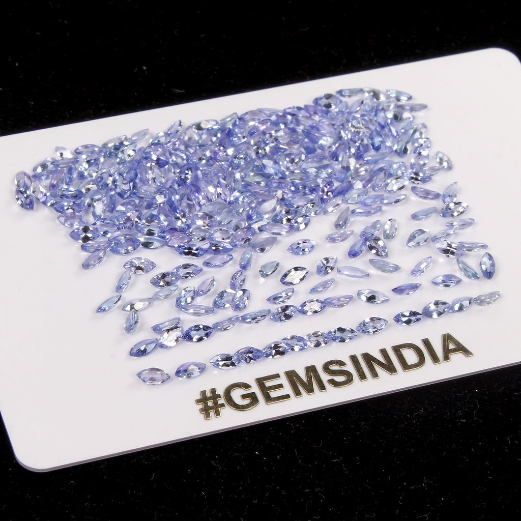 20.70 Cts Natural Tanzanite 4*2mm Marquise Cut Loose Untreated Gemstones 250 Pcs