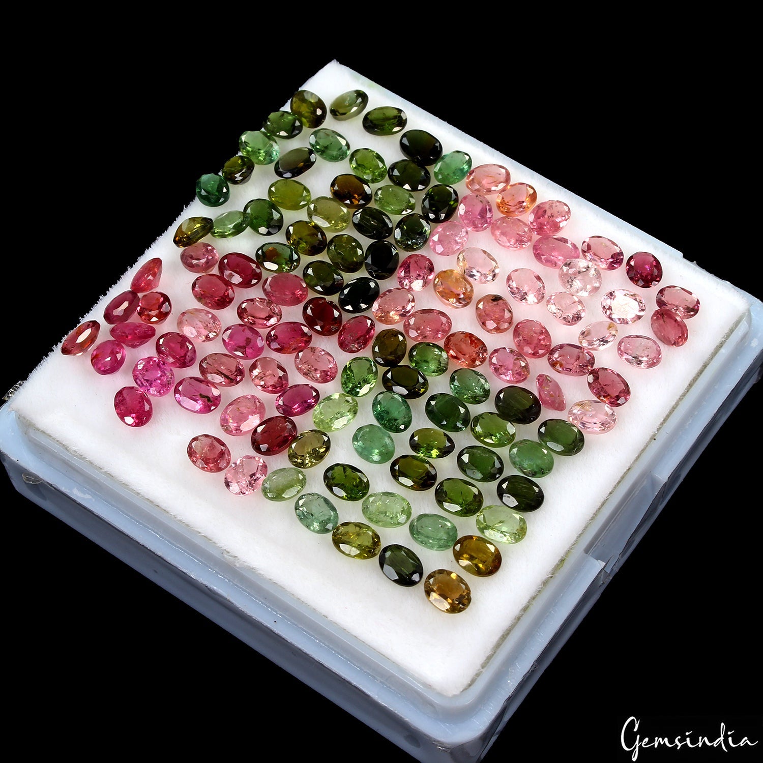 116 Pcs Natural Multi Color Tourmaline Oval Cut 4x3mm - 22.80 Cts Loose Gemstone