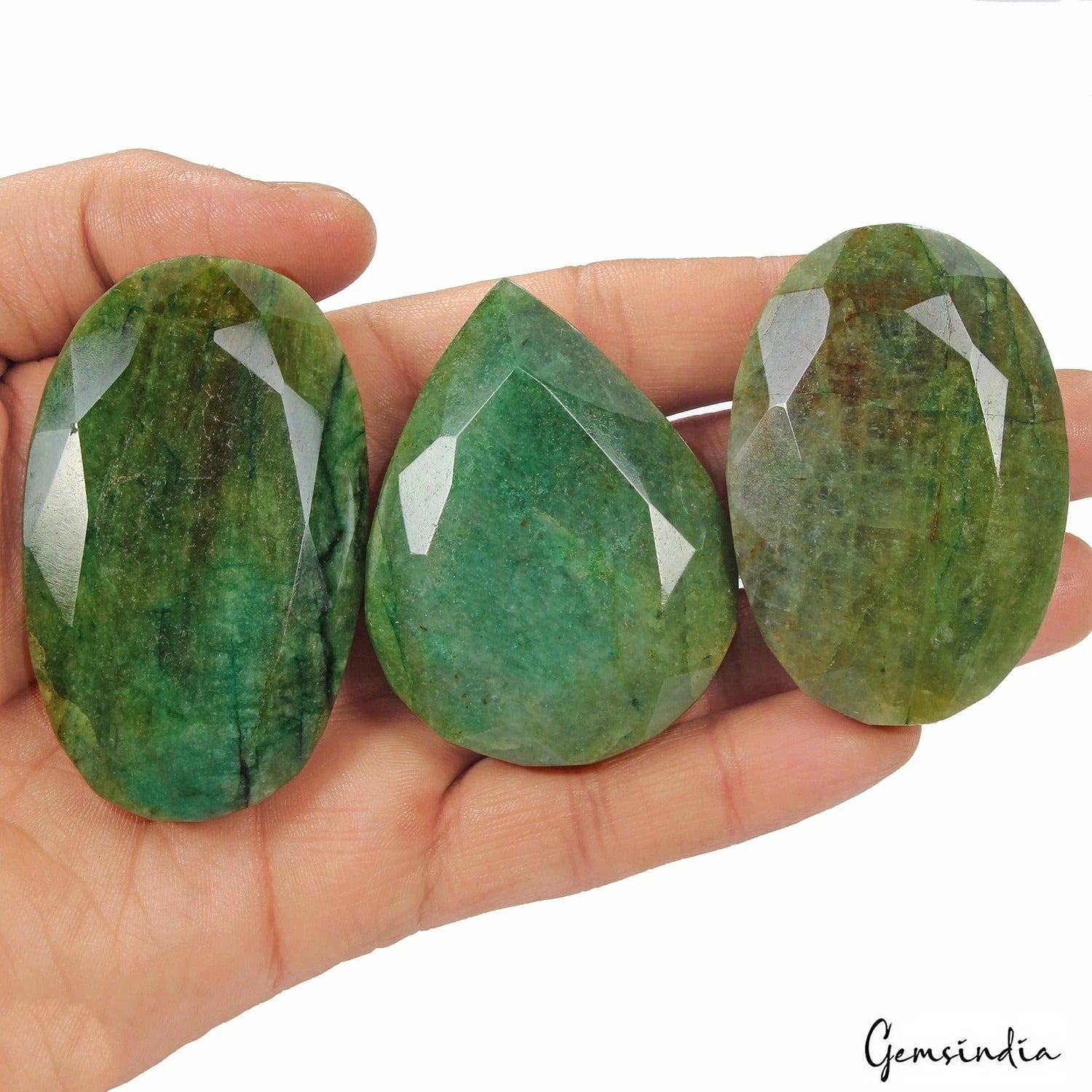 1160 Ct Earth Mined Emerald Huge Size Mix Faceted 100% Natural Gemstone Lot 3 Pc