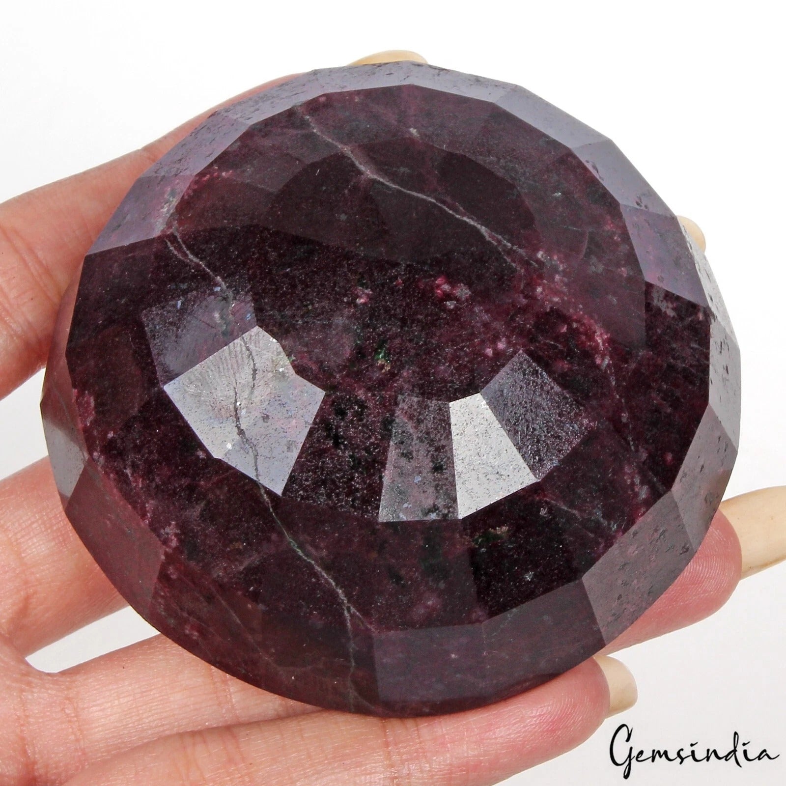 Natural Untreated Red Ruby 1830 Ct. Very Large Round Cut Faceted Loose Gemstone