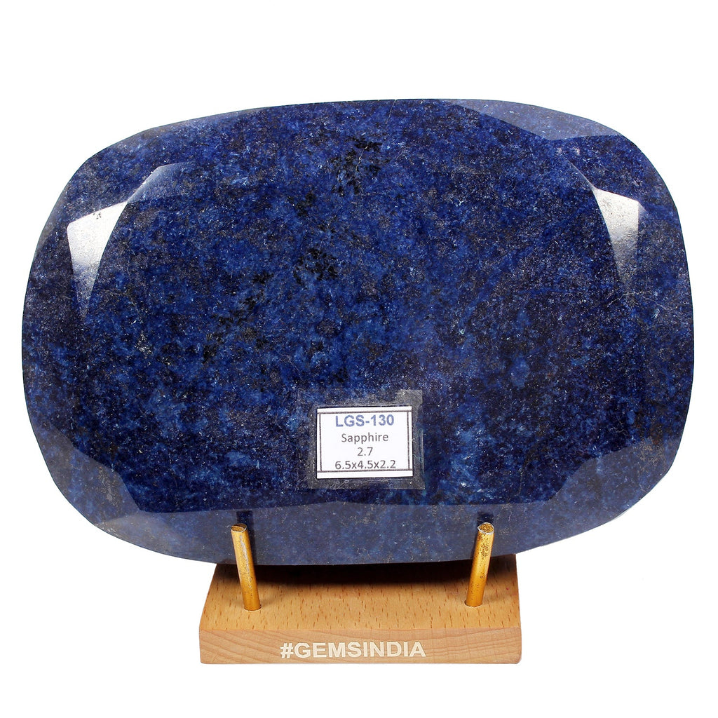 2.7 kg Large Natural Blue Sapphire Oval Cut Huge Polished Decorative Specimen