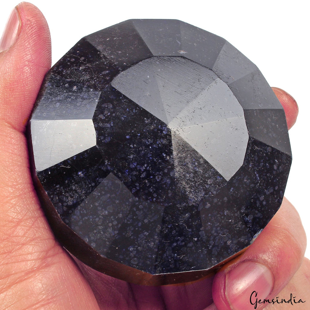 1820 Ct Natural Blue Sapphire Round Cut Faceted Earth Mined Huge Size Gemstone