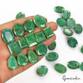 720 Cts/32 Pcs Natural Brazilian Green Emerald Mix Cut Loose 15mm-24mm Gems Lot