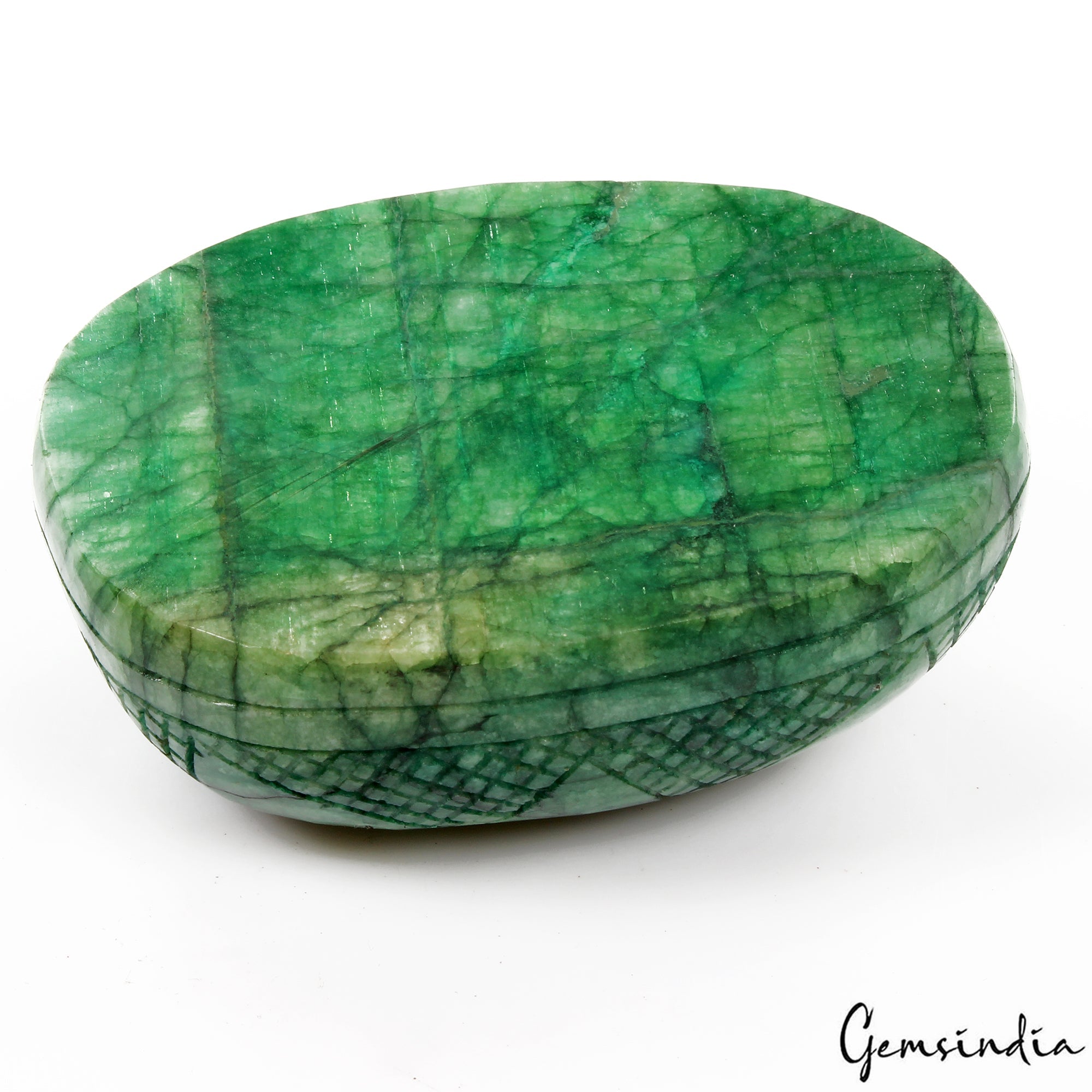 1890 Ct Natural Green Emerald Hand Carved Floral Design Loose Museum Size Gems