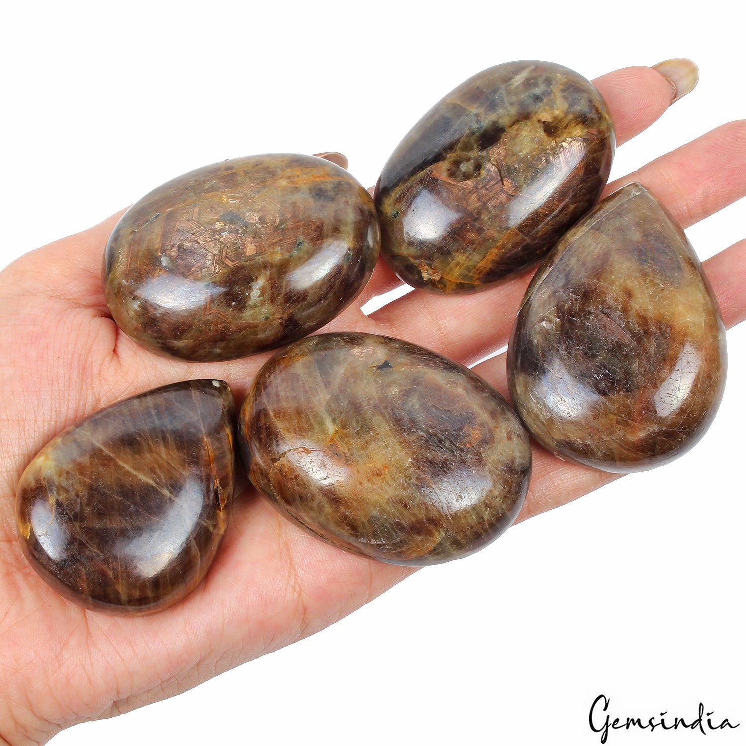1860 Ct Natural Brown Untreated Sapphire Mix Cab Loose Wholesale Gemstones~5 Pcs