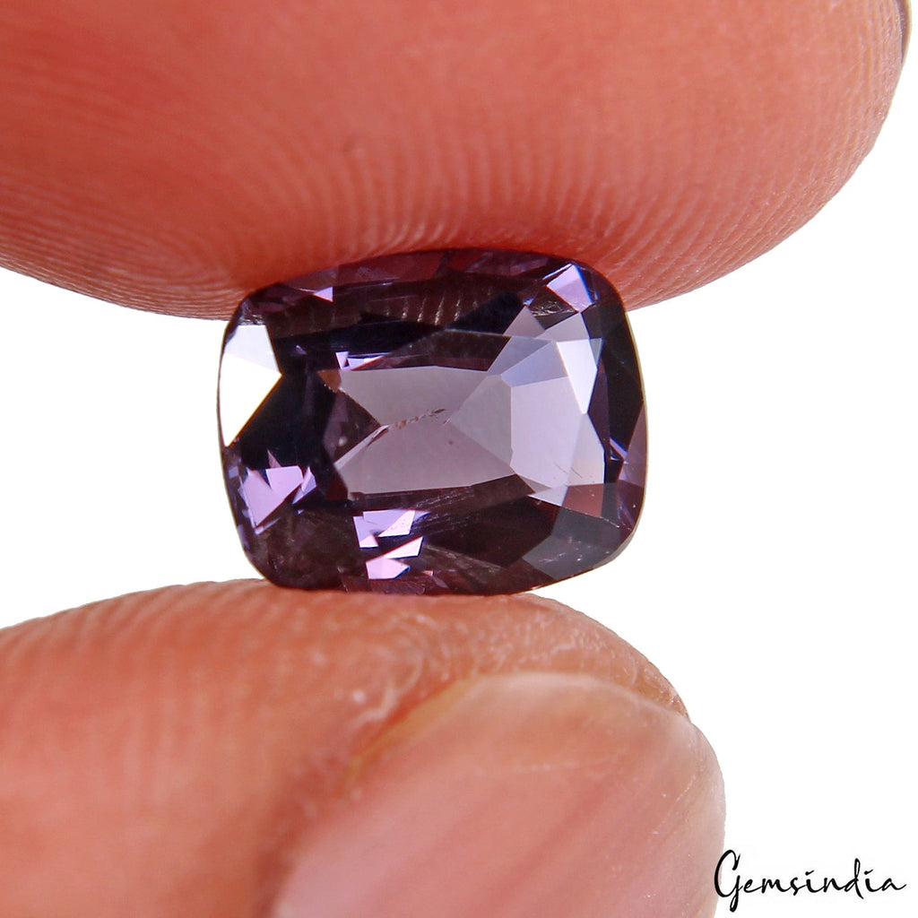 Natural Purple Spinel Faceted Cushion Cut ~ 1.80 Ct Vivid Color, Untreated Gem
