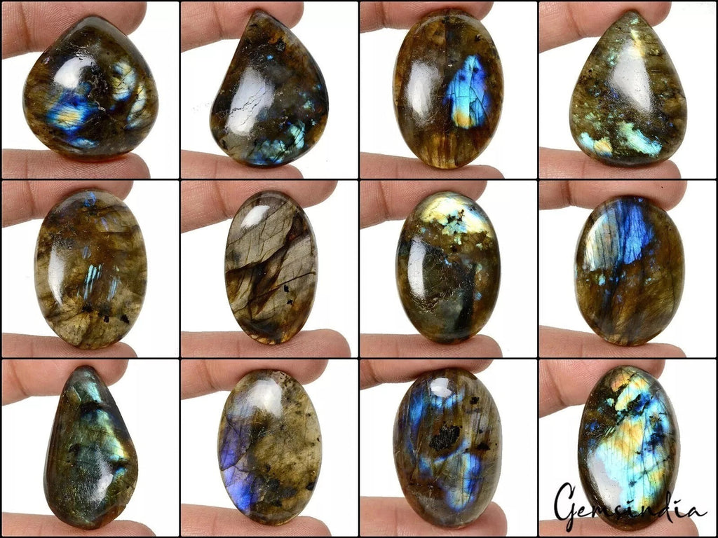 820 Ct Natural Untreated Multi Shine Labradorite Mix Cab Loose Gemstone Lot 12Pc