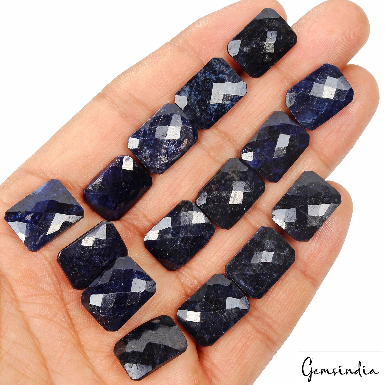 197.30 Ct Natural Blue Sapphire 16x12mm Octagon Cut Gemstone Lot For Jewelry 15P