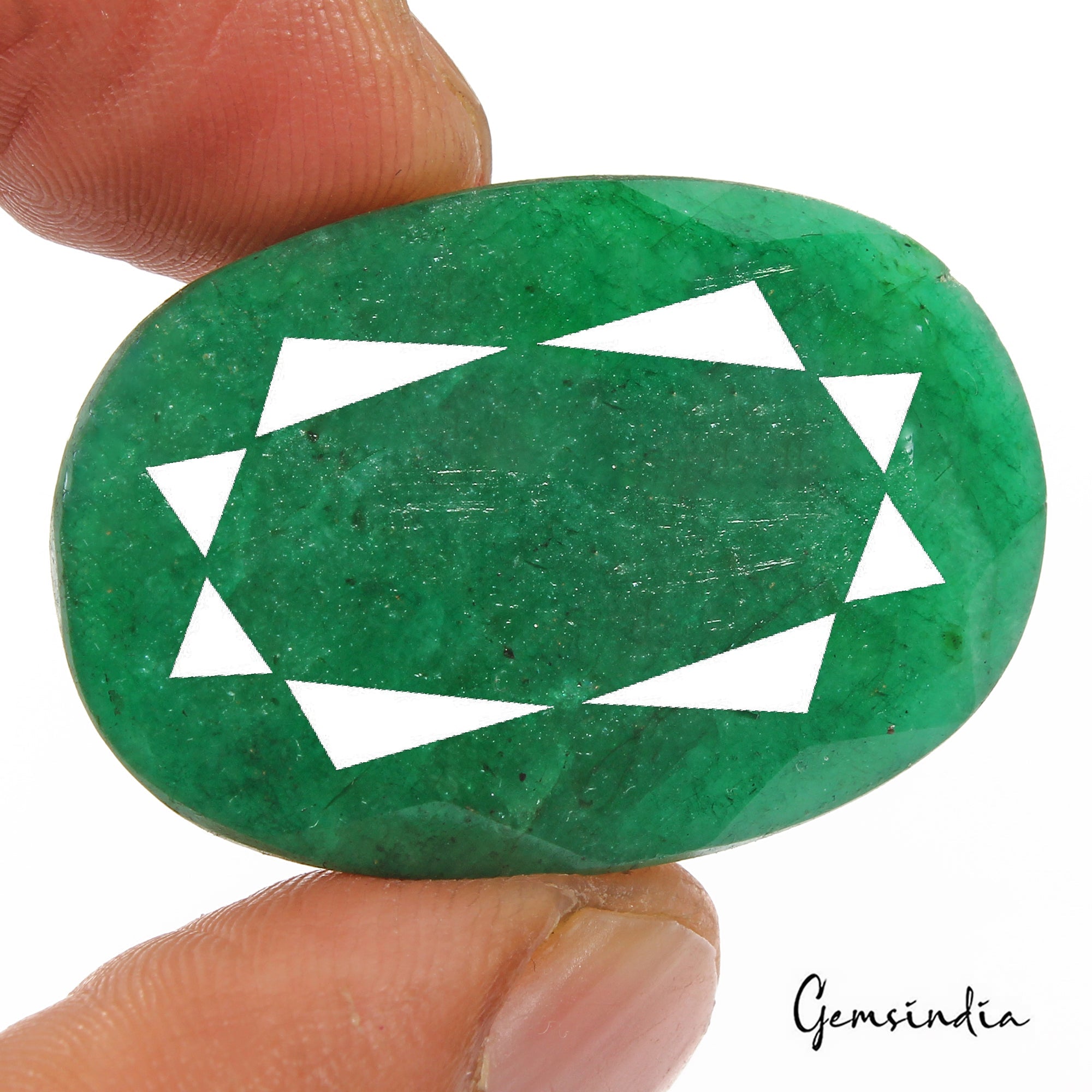 Certified 75.50 Cts Natural Brazilian Top Green Emerald Oval Cut Gem For Pendant
