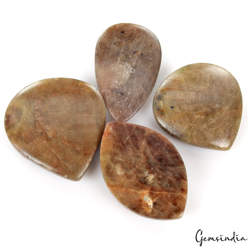 Set of 4 Pcs Natural Sapphire 44mm-53mm Mix Cabochon Untreated Gemstones~1090 Ct