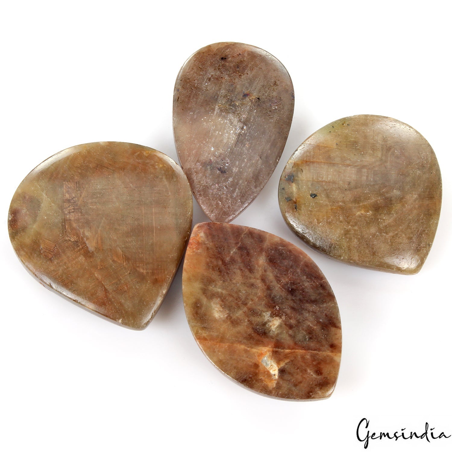 Set of 4 Pcs Natural Sapphire 44mm-53mm Mix Cabochon Untreated Gemstones~1090 Ct