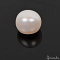 14.30 Ct Natural Freshwater White Pearl Round Cab 13x10mm Undrilled Gem For Ring