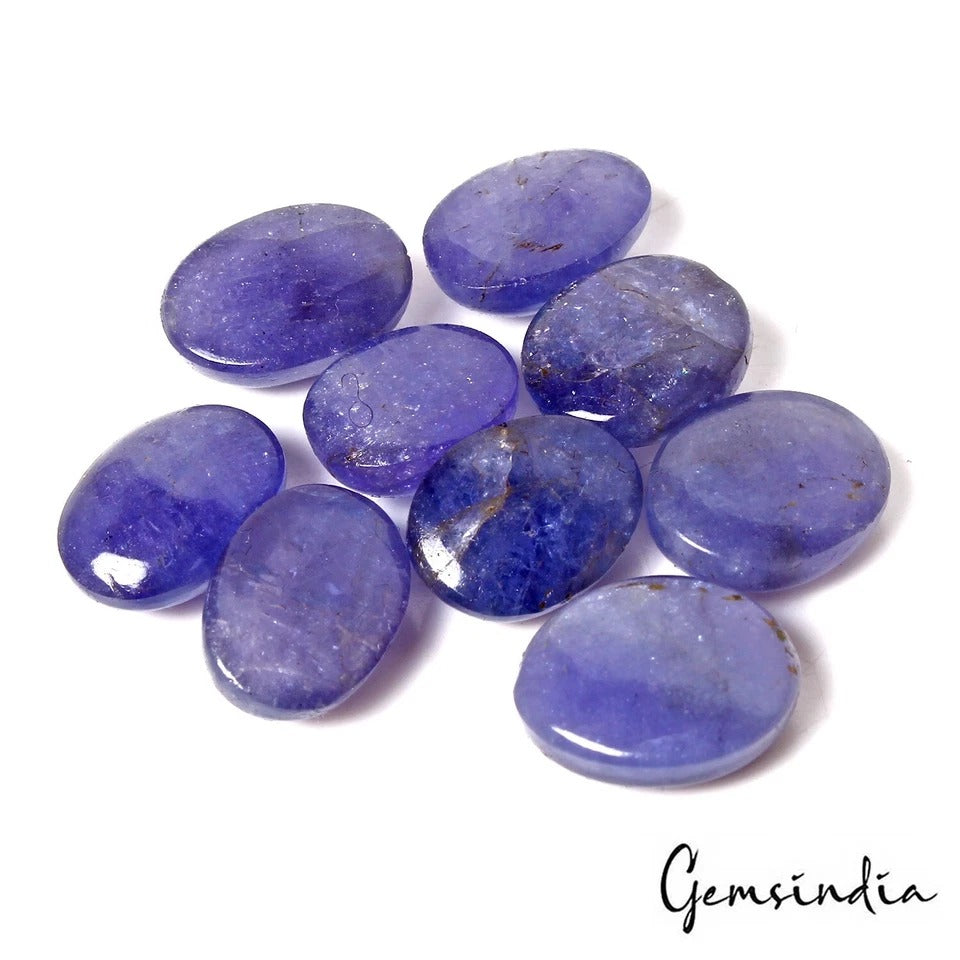 TOP RARE! Violet Blue Tanzanite Natural Mix Cab Loose Gemstones 74.90 Cts/9 Pcs