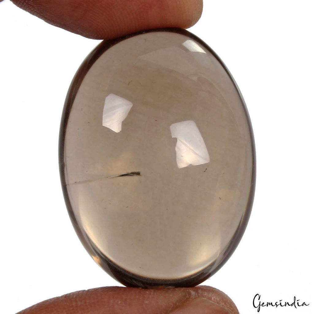 90.15 Ct Natural Untreated Brown Smoky Oval Cab Loose Gems For Making Jewelry