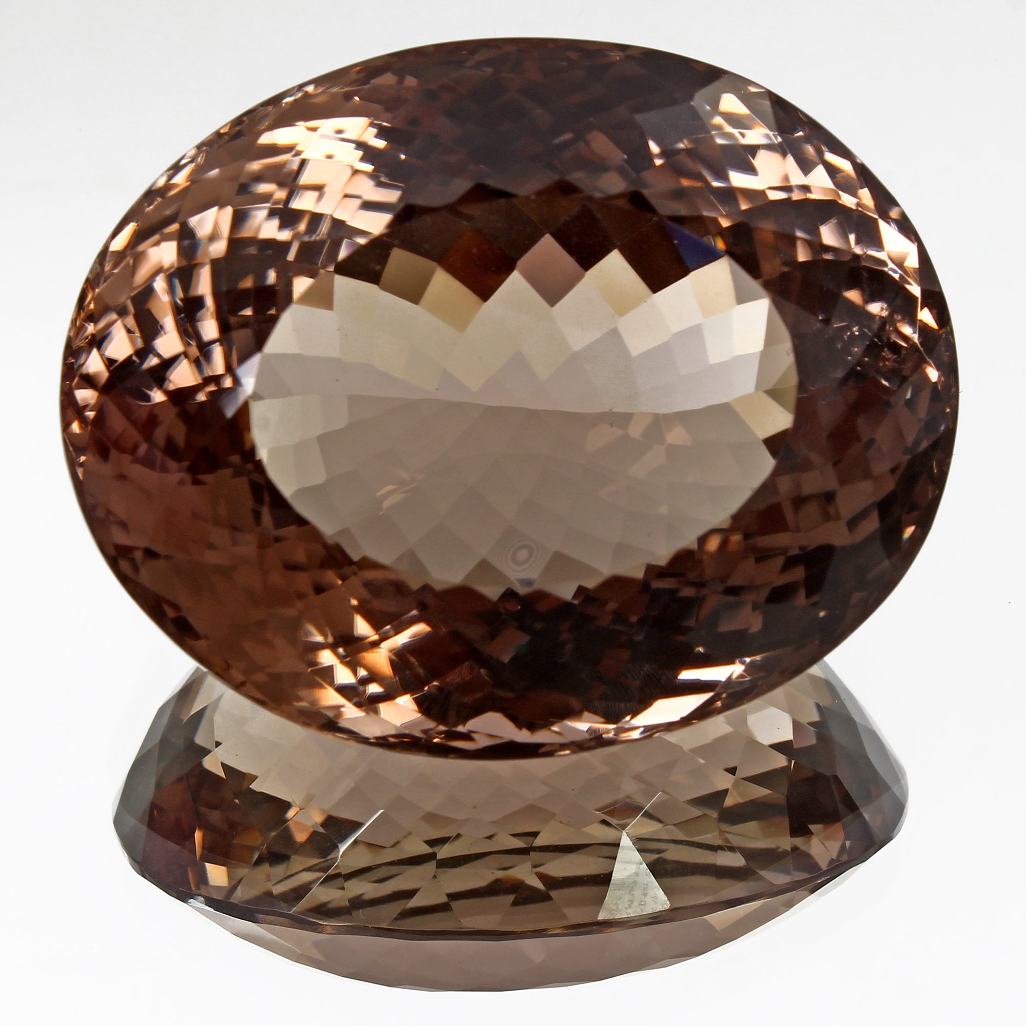 Quartz Loose Gemstone, Oval Faceted Cut, Untreated — 43x34x24 mm, 210 Ct, Madagascar
