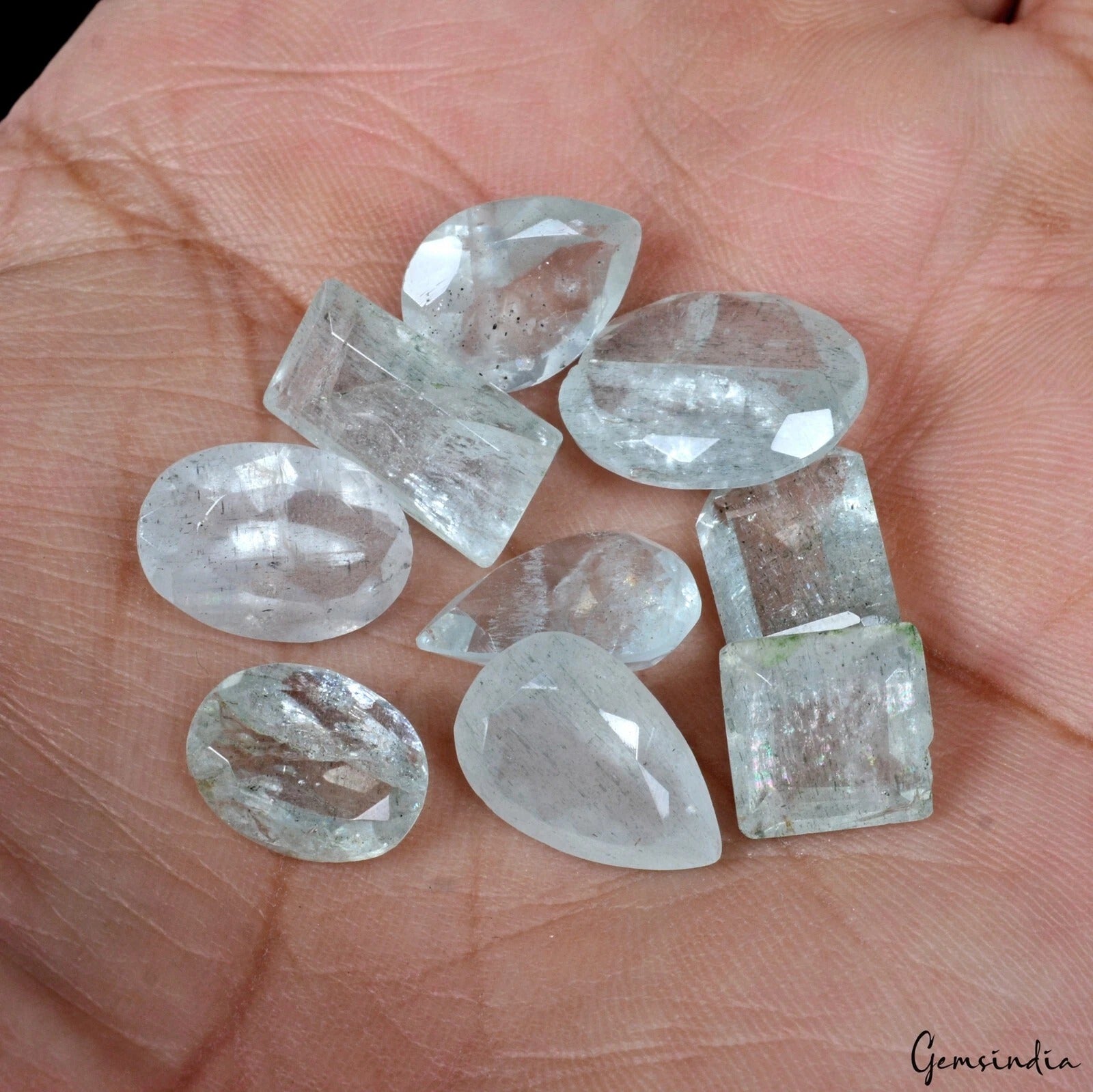41.40Ct Natural Untreated Brazilian Green Aquamarine Mix Cut Loose Gems For Ring