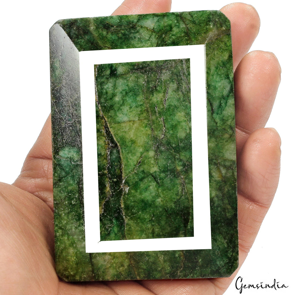 1630 Ct Natural Green Brazilian Emerald Octagon Cut Faceted Earth Mined Gemstone