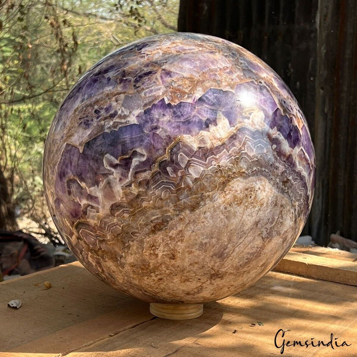 66 Kilo/ 145 lbs Unique Amethyst Sphere Ball Crystal Healing Gemstone 15" Large