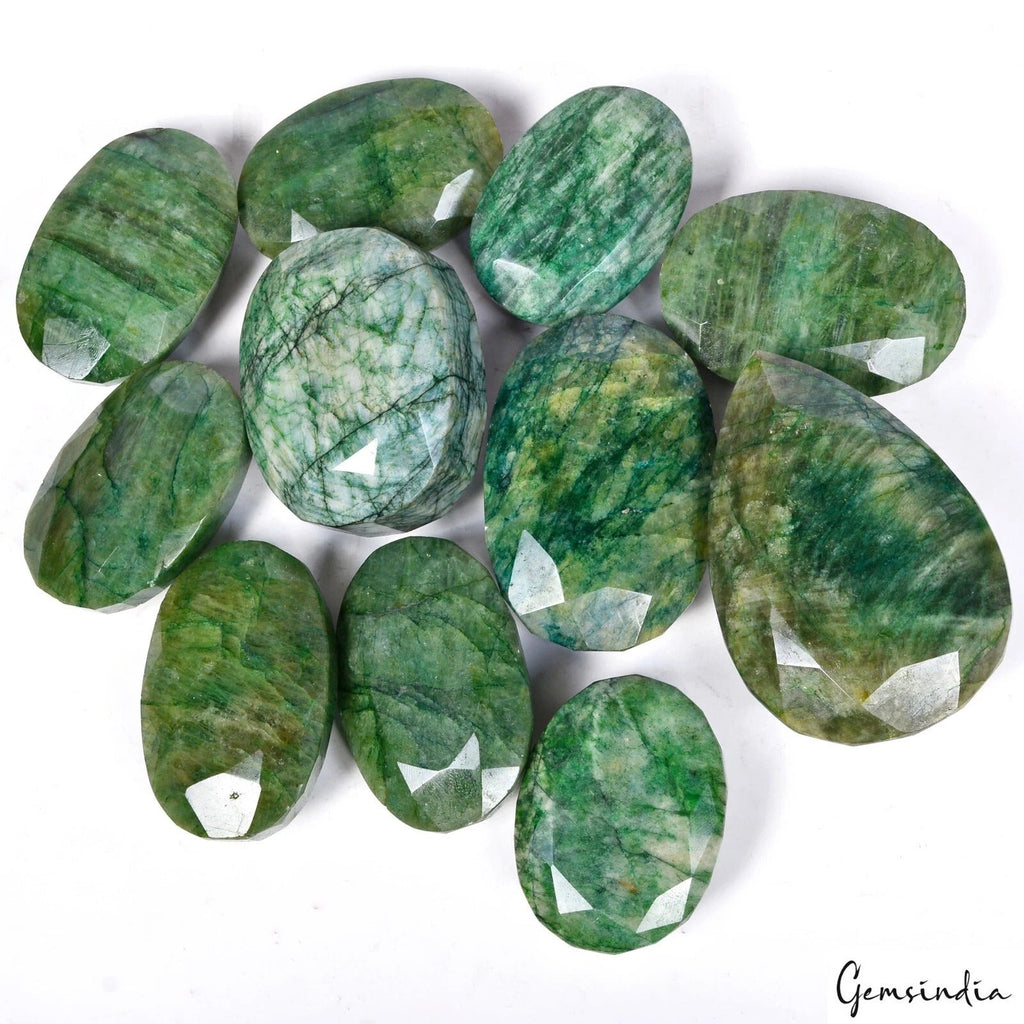 9780 Ct/11 Pc Natural Brazilian Green Emerald Mixed Cut Loose Gems Wholesale Lot