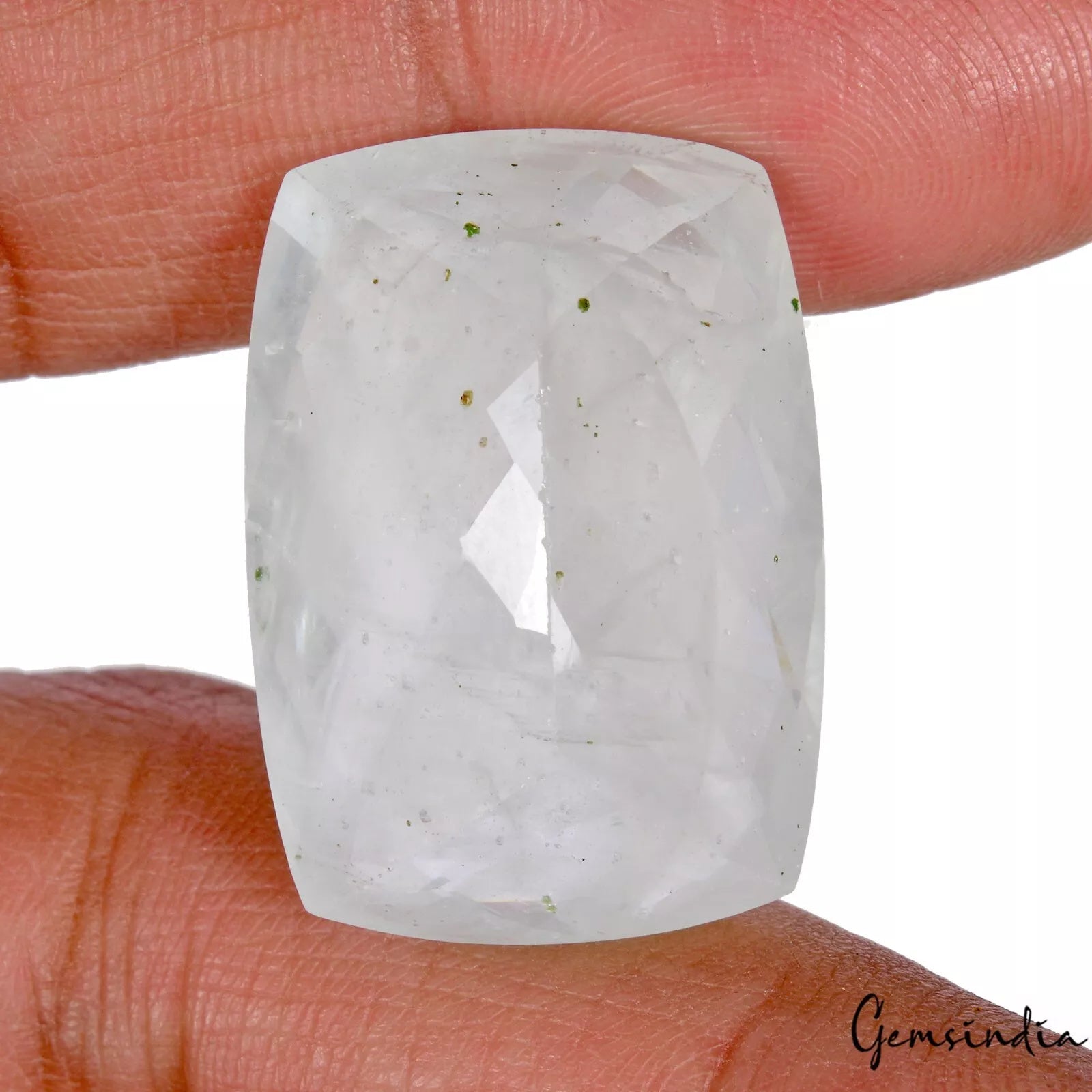 50.20 Ct Certified Natural Aquamarine 28x20mm Cushion Checker Cut Loose Gemstone