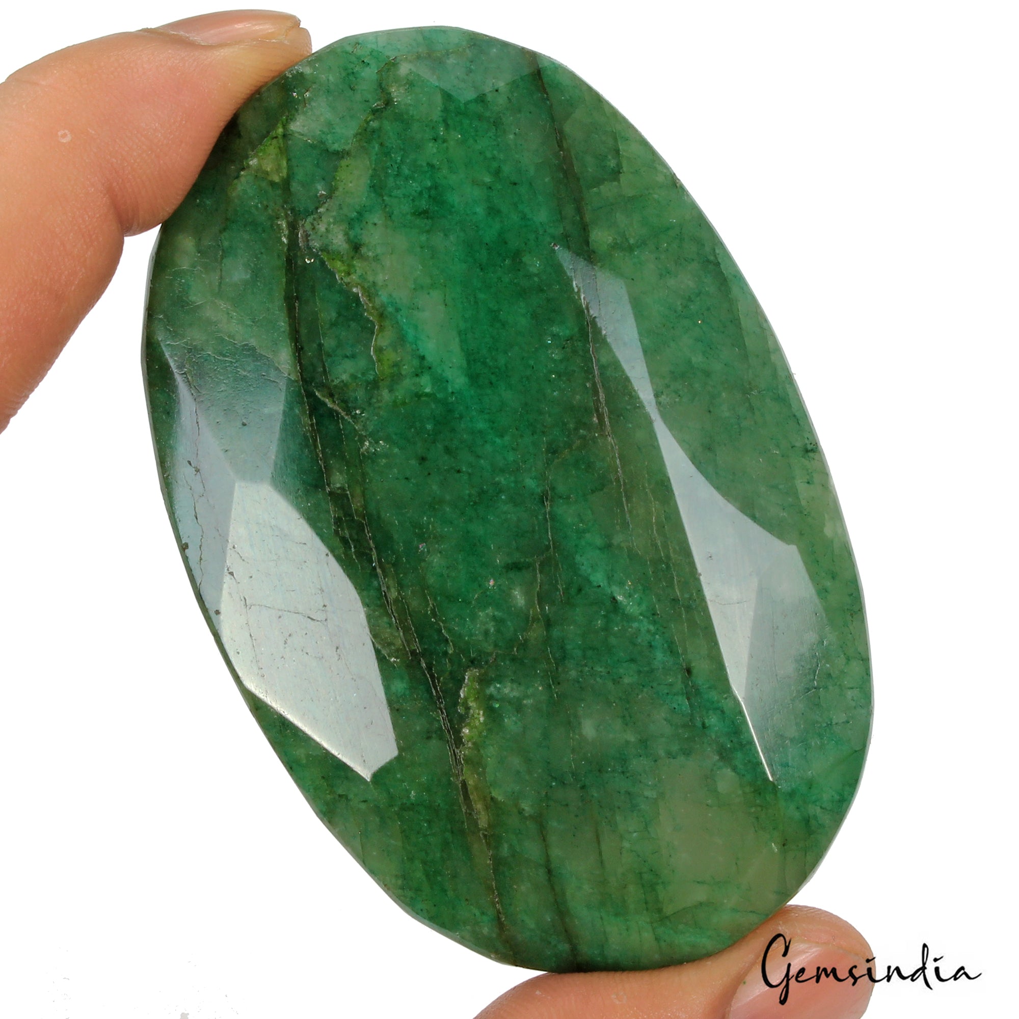 880Ct Natural Green Brazilian Emerald Oval Faceted Cut Huge Earth Mined Gemstone