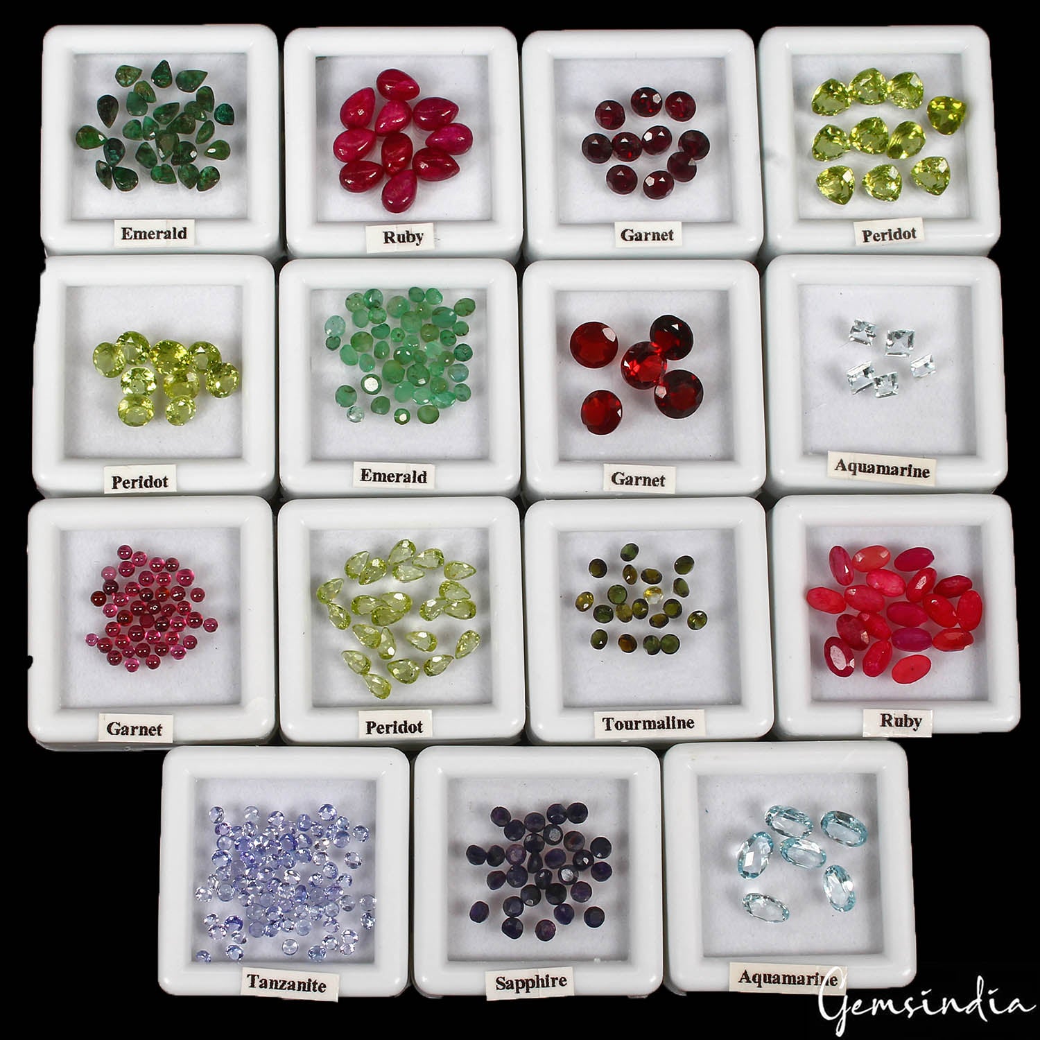 Ruby Lot, Loose Gemstone — 340 Pieces, 1mm to 14mm, 111.50 Ct