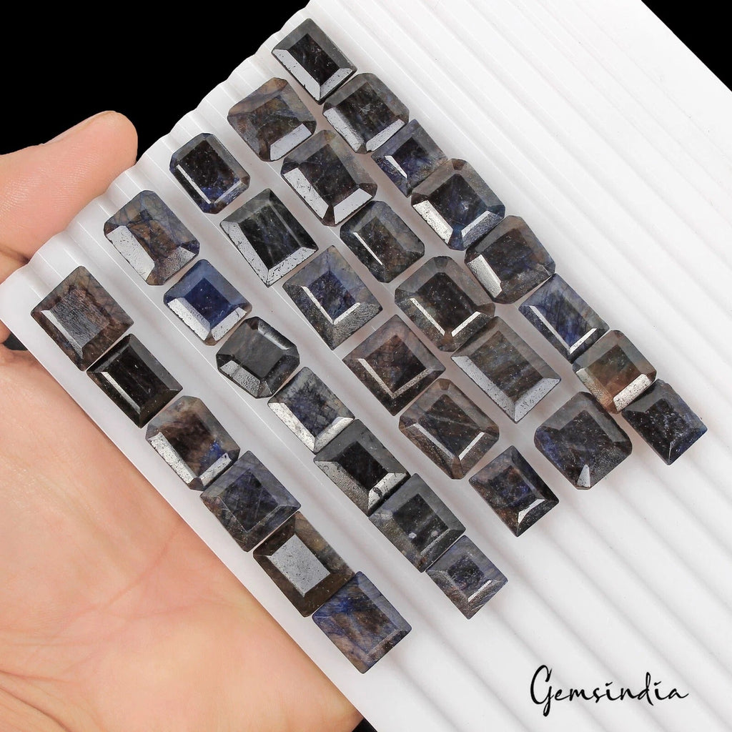 480 Ct/33Pcs Natural Blue Sapphire Baguette Cut Loose Wholesale Gems For Jewelry