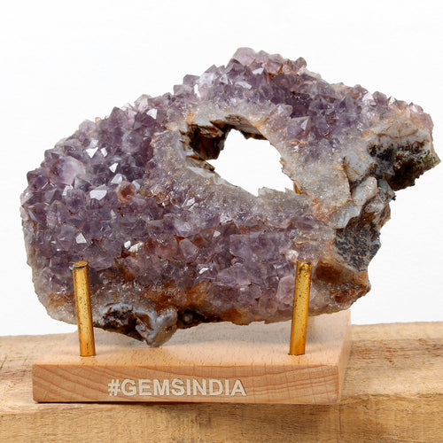 Amethyst Crystal Cluster, Untreated — 4.75x3.5x1 Inch, 0.26 Kg (1320 Ct), Uruguay