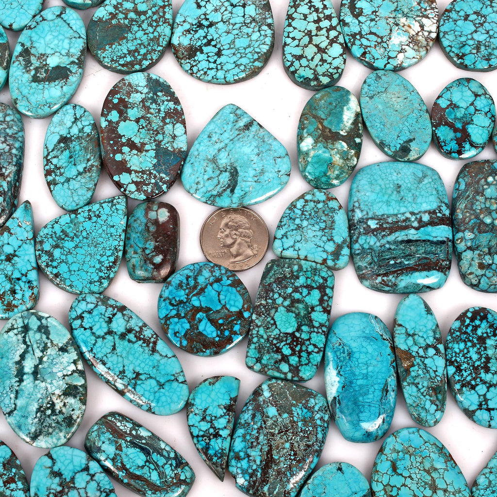 AA Top Natural Turquoise Cabochon Mix Shape 2.5 Kilo Wholesale Gemstone 200 Pcs