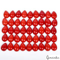 240.00 Ct Hydro Orange Coral Pear Cab Wholesale Gemstone Lot For Making Jewelry