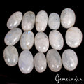 540 Cts/15 Pcs Natural Untreated White w Blue Shine Moonstone Mix Cab Loose Gems