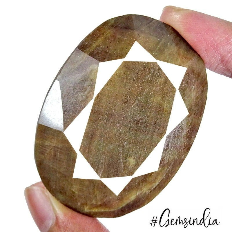 Natural Untreated Brown Sapphire Oval Cut Faceted Pendant Size Loose 440 Ct Gems