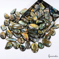 1800 Cts/71 Pcs Natural Untreated Multi Shine Labradorite Mix Cab Loose Gems Lot
